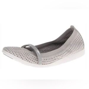 Cole Haan Shoes Womens Size 8.5 B Gray Perforated Mary Jane Flats D41173